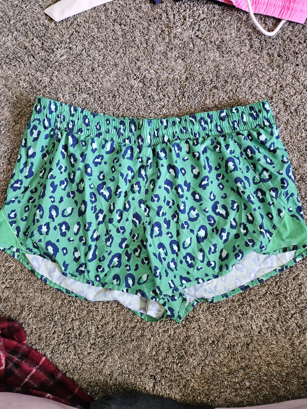 all in motion Green Leopard Print Athletic Shorts